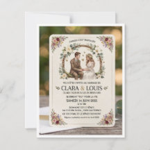 Rustic Wedding Announcement: Love in Bloom