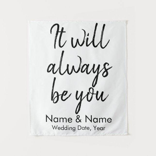 Rustic Wedding Backdrop Ceremony Decorations Decor Tapestry (Front)