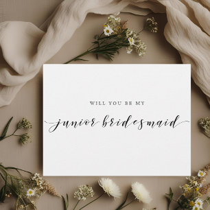 Rustic Wedding Be My Junior Bridesmaid Invitation Postcard
