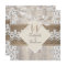 Rustic Wedding Beige White Lace Wood Burlap AB
