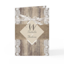 Rustic Wedding Beige White Lace Wood Burlap