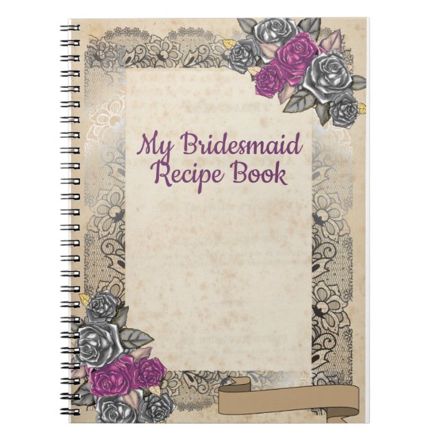 Rustic Wedding Bridesmaid Wedding Gift Idea Notebook (Front)