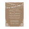 Rustic Wedding Burlap String Lights Lace Invite P