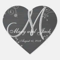 Rustic Wedding Chalkboard 3d Monogram