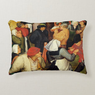 Rustic Wedding, detail of people dancing Decorative Cushion