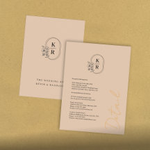 Rustic Wedding Details Enclosure Card