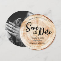 Rustic Wedding Engagement photo Wood Grain