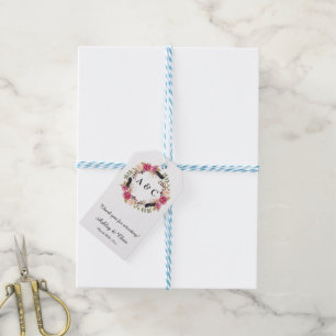 Rustic Wedding Favour Tag, Boho Wedding Tag, Custo Gift Tags