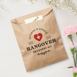 Rustic Wedding Hangover Recovery Kit  Favour Bag