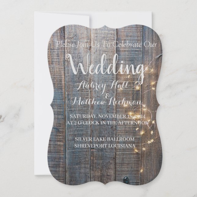 Rustic Wedding Invitation (Front)