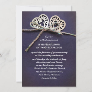 rustic wedding invitation