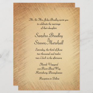 Rustic Wedding Invitation