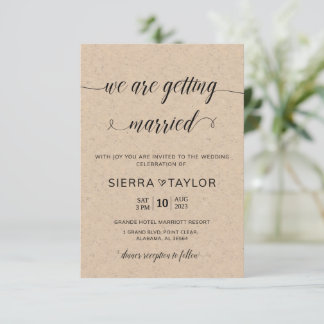 Rustic Wedding Invitation