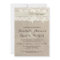 Rustic Wedding Invitation | Burlap Lace Bow Look