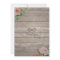 Rustic Wedding Invitation Floral Wood String Light
