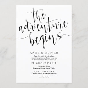 Rustic Wedding Invitation The Adventure Begins