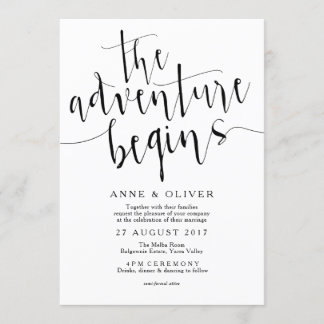 Rustic Wedding Invitation The Adventure Begins
