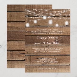 Rustic Wedding Invitation Wording Bride's Parents