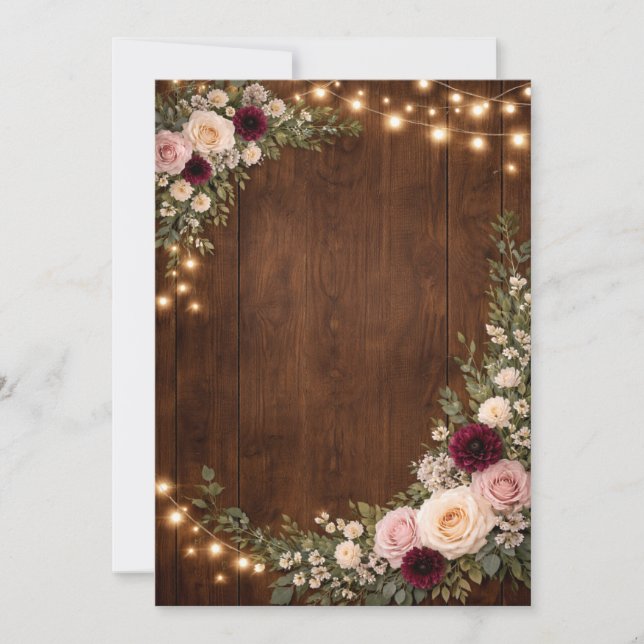 rustic wedding invitations  (Front)