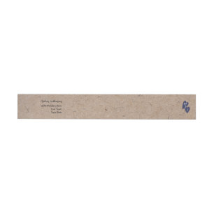 Rustic Wedding   Kraft Monogram Return Address Wrap Around Label