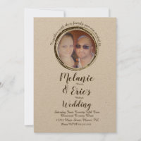 Rustic Wedding Log Rings  Elegant Script Photo 