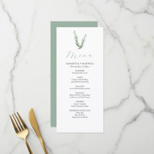 Rustic Wedding Menu for Winter Celebration