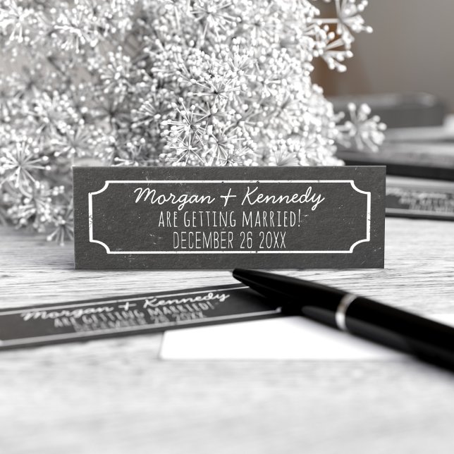 Rustic Wedding Mini Save The Dates 100 Pack (Pack of 100 mini chalkboard style save the date cards. Just add your names and wedding date)