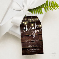 Rustic Wedding Party Thank You