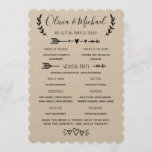 Rustic Wedding Program Order of Events<br><div class="desc">Rustic Wedding Party Program. Design features a modern style text layout. To make advanced changes,  please select "Click to customise further" option under Personalise this template.</div>