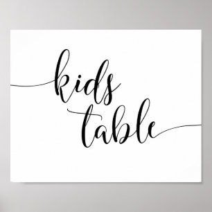 Rustic Wedding Reception Kids Table Sign