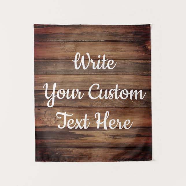 Rustic Wedding Reception Photo Booth Backdrop Prop Tapestry (Front)