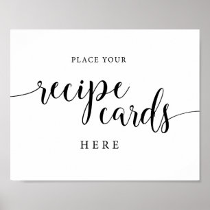Rustic Wedding Recipe Cards Sign