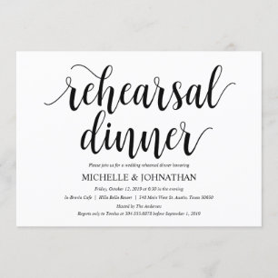 Rustic Wedding Rehearsal Dinner Invitation Card