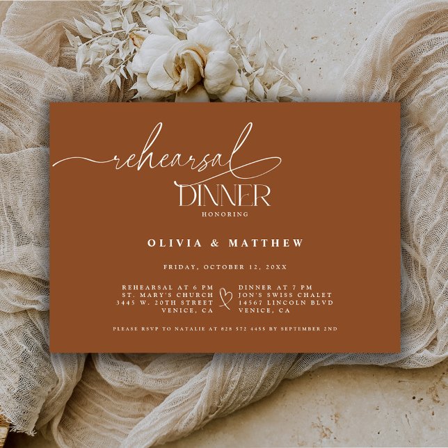 Rustic Wedding Rehearsal Dinner The Night Before Invitation (Creator Uploaded)