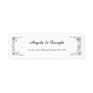 Rustic wedding return adress labels