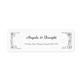 Rustic wedding return adress labels