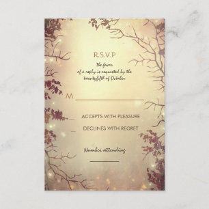 Rustic wedding RSVP cards