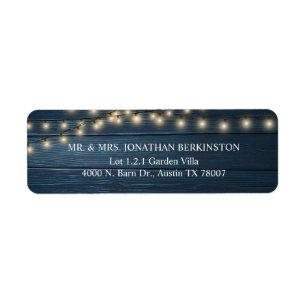 Rustic Wedding RSVP Return Address Label