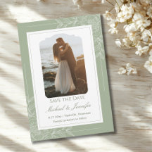 Rustic Wedding Sage Green and White Modern