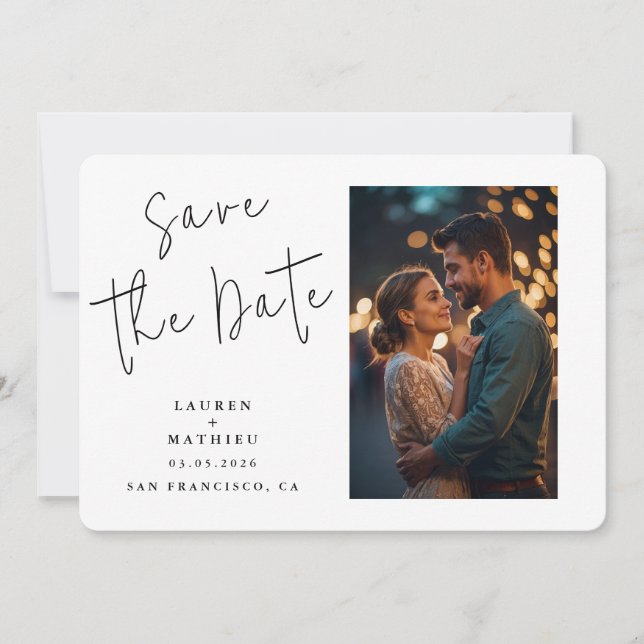 Rustic Wedding Save The Date (Front)