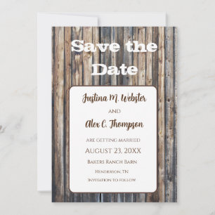 Rustic Wedding Save The Date