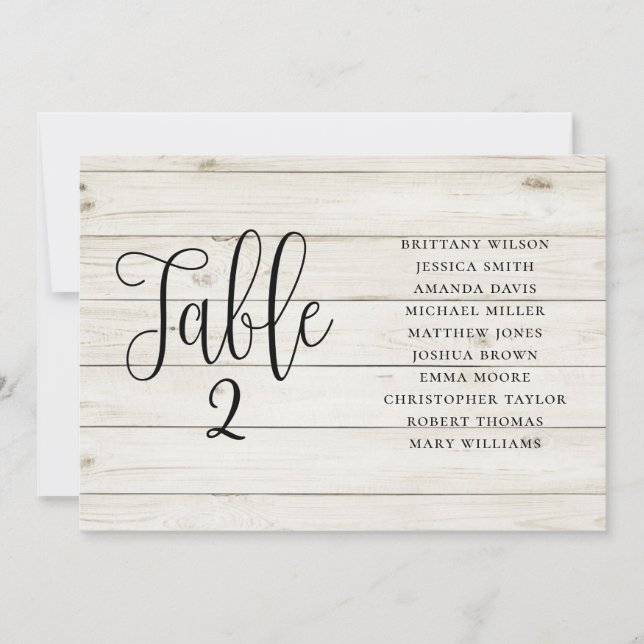 Rustic wedding seating chart. Landscape wood barn Invitation (Front)