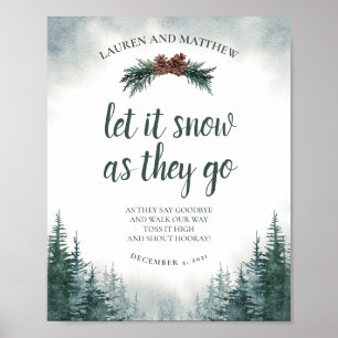 Rustic Wedding Send Off Sign Matte Value Poster