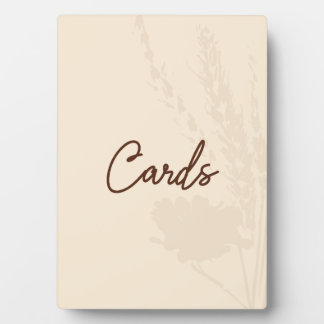 Rustic Wedding Table Card for Cards Wheat Detail Plaque