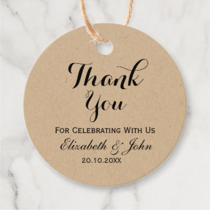 Rustic Wedding Thank You Favour Tags