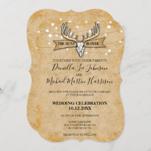 Rustic Wedding The Hunt Is Over Invitation