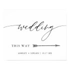 Rustic Wedding This Way Right Directional Sign