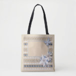 Rustic  , wedding tote bag<br><div class="desc">Rustic  ,  wedding,  bouquet,  flowers,  beige,  sky blue,  frame,  butterfly,  boho</div>