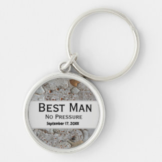 Rustic Wedding Tree Bark Photo Best Man Key Ring
