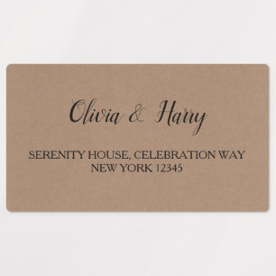 Rustic Wedding Waterproof Return Address Labels